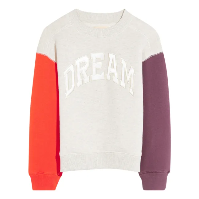 Sudadera Fadol Colorblock | Gris Jaspeado