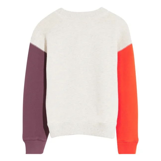 Sudadera Fadol Colorblock | Gris Jaspeado
