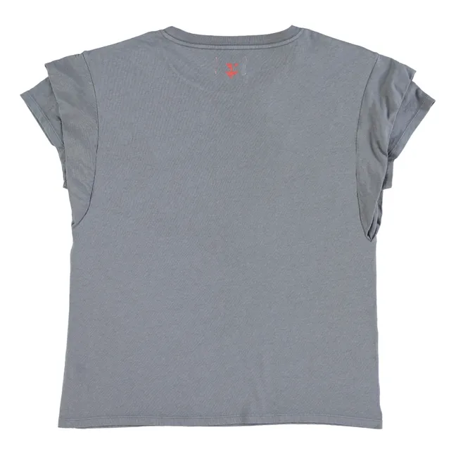 Amelie Cotton and Linen T-Shirt | Charcoal grey