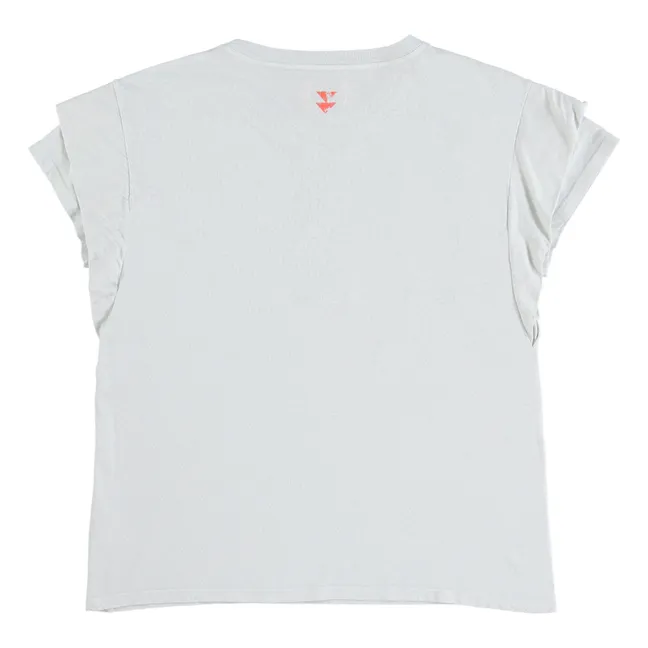 Amelie Cotton and Linen T-Shirt | Light grey