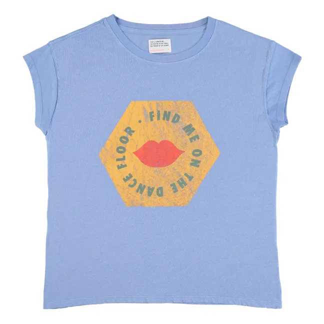 Louise Cotton and Linen T-Shirt | Blue
