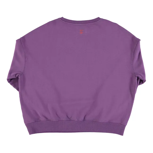 Julie Organic Cotton Sweater | Purple
