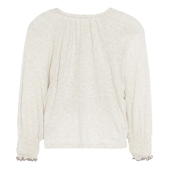 T-shirt Manches Longues Uni Molly | Gris chiné