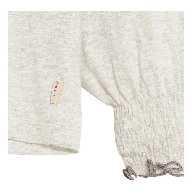 T-shirt Manches Longues Uni Molly | Gris chiné