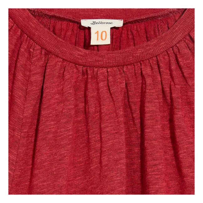 T-shirt Manches Longues Uni Molly | Rouge cerise