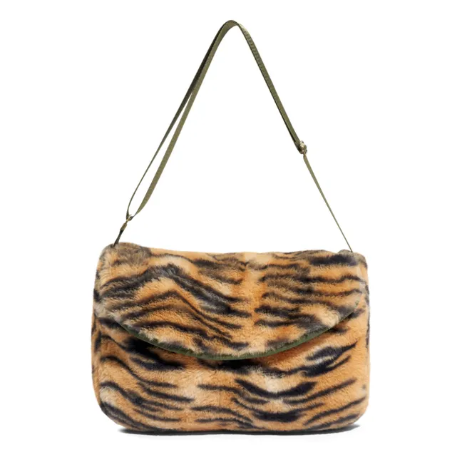 Hailee Furry Shoulder Bag | Beige