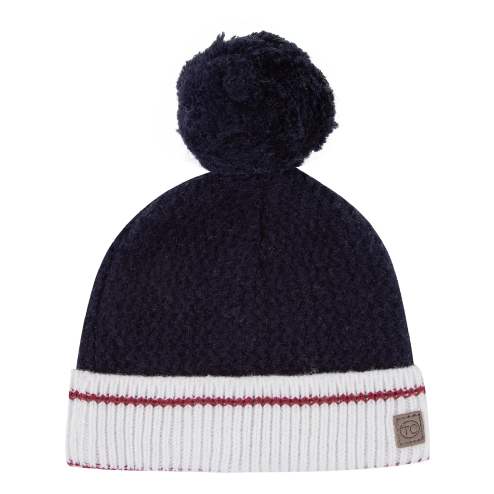 Tartine Et Chocolat Navy Blue Two-Tone Wool And Cashmere Beanie
