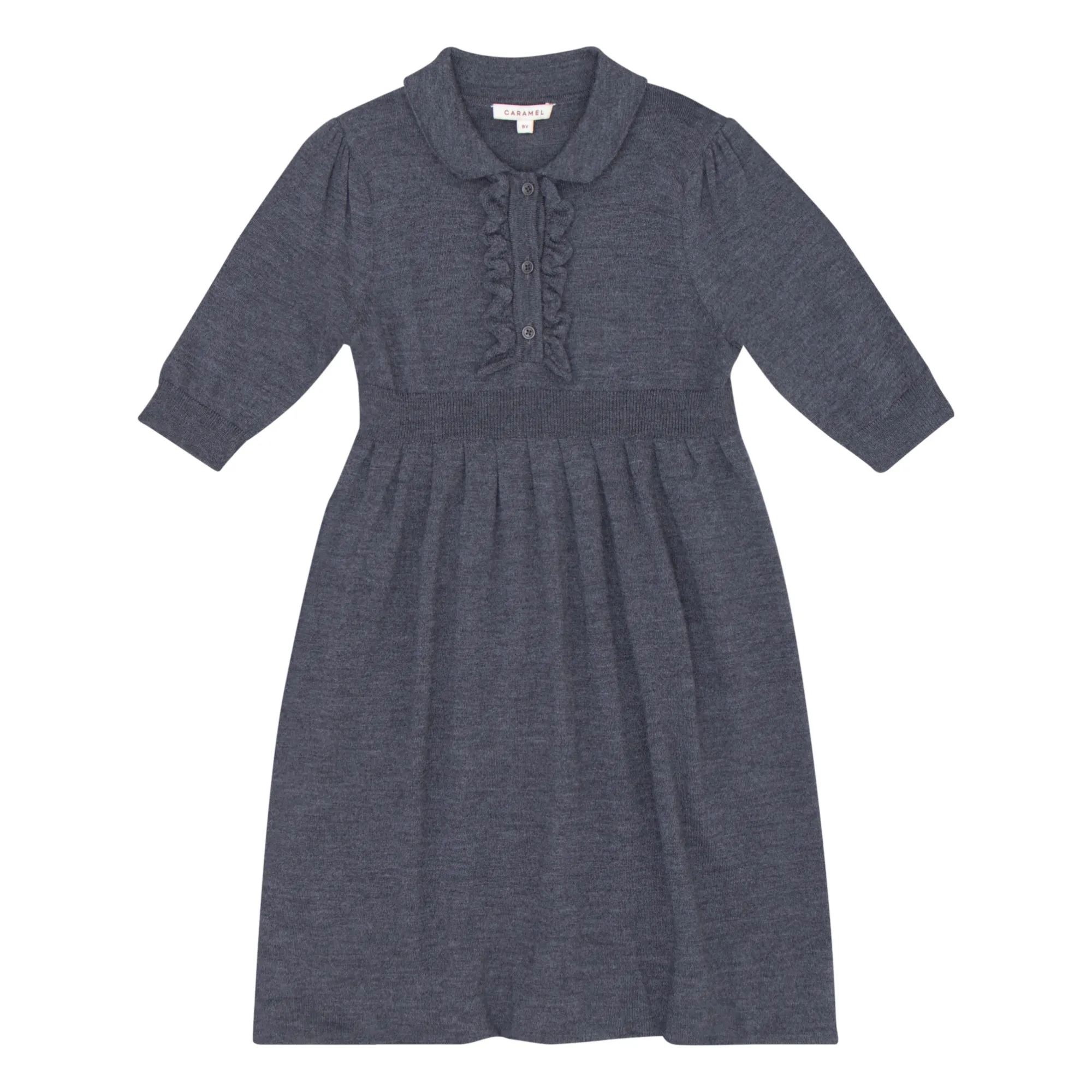 Caramel Heather Grey Aneto Merino Dress