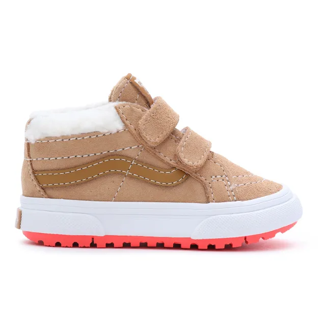 SK8-Mid Filled Scratch Sneakers | Camel