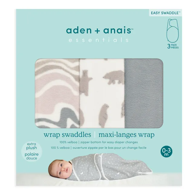 Swaddling diapers - Set of 3 | Green