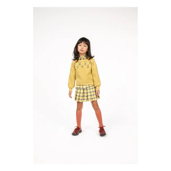 Taven Pleated Skirt | Yellow