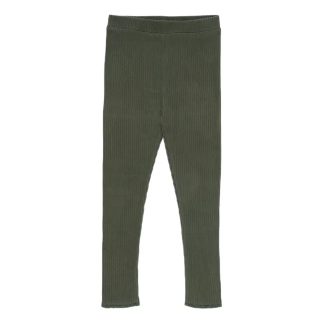 Legging Betsy Lace Coton Responsable | Vert kaki