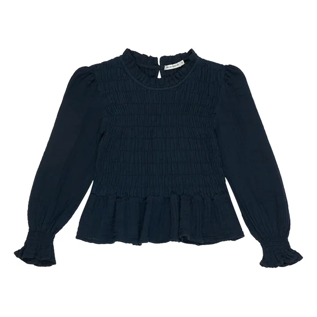 Blouse Ricarda Coton Responsable | Bleu marine