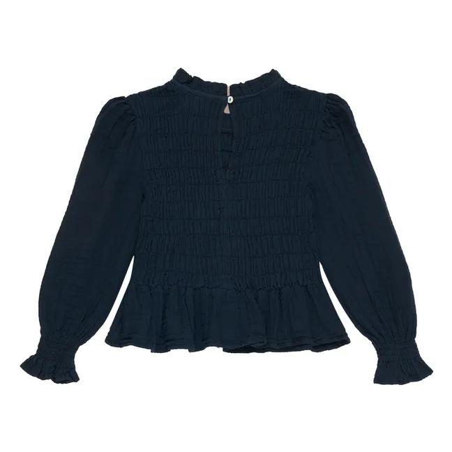 Blouse Ricarda Coton Responsable | Bleu marine