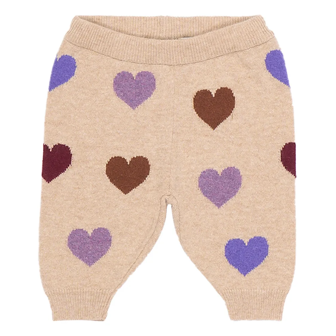 The New Society Beige Recycled Hearts Trousers