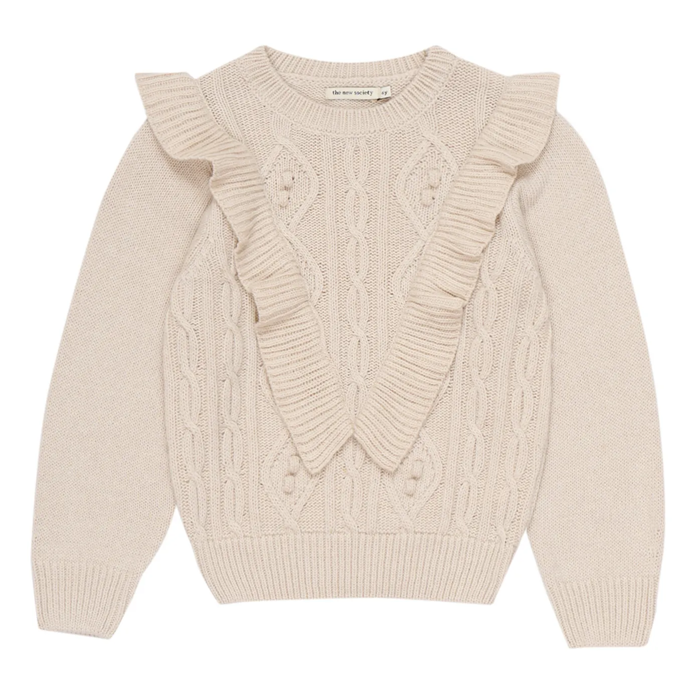 The New Society Ecru Lucia Recycled Materials Sweater