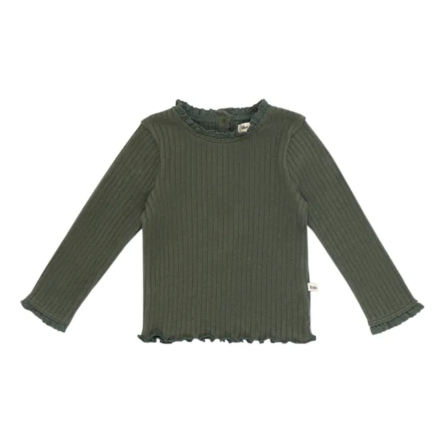 Sous-Pull Betsy Baby Lace Coton Responsable | Vert kaki