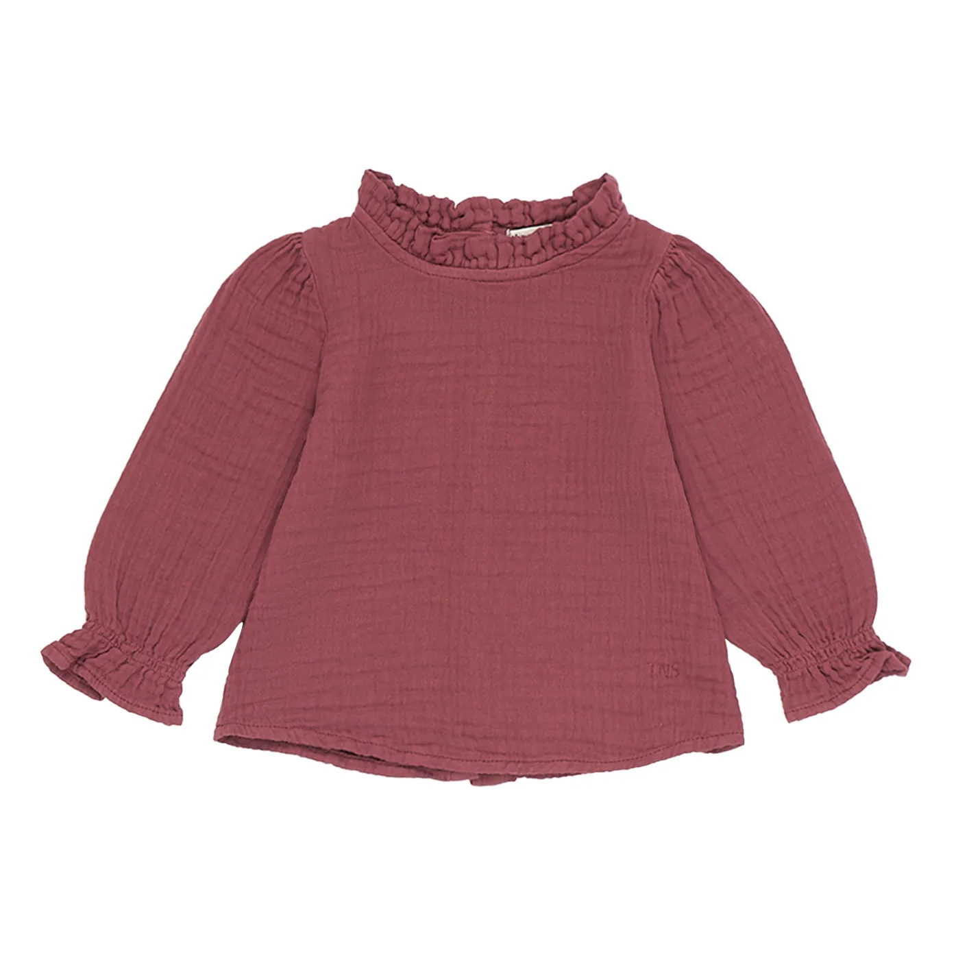 The New Society Raspberry Red Julieta Blouse Responsible Cotton