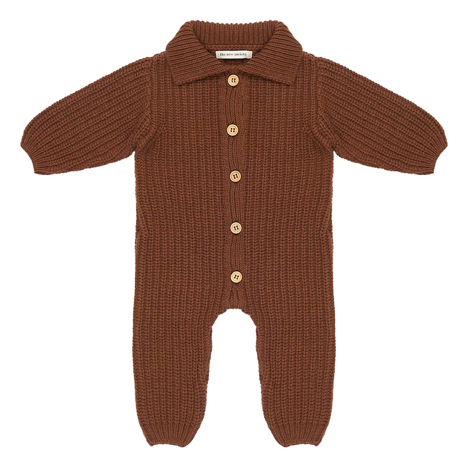The New Society Brown Onesie Overalls Recycled Materials