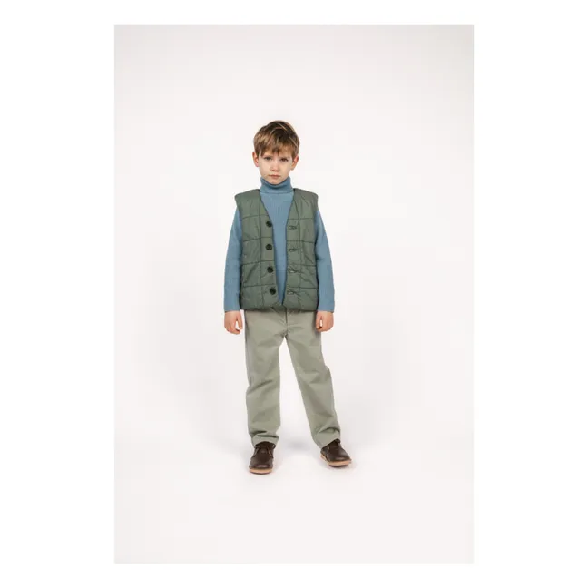 Toni Quilted Sleeveless Jacket | Green
