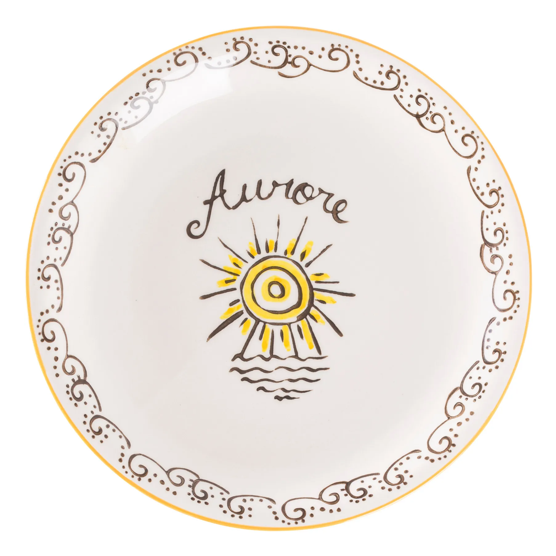 Tressé Yellow Aurore Dinner Plate