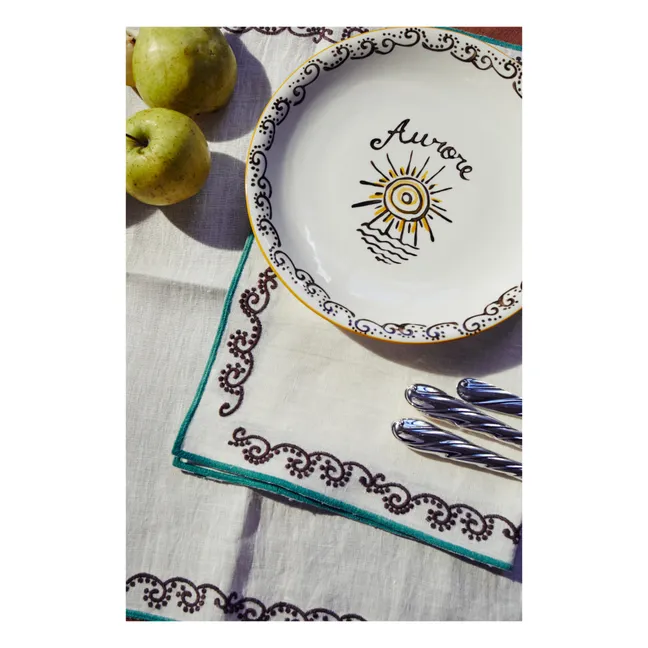 Plato de postre Aurore | Amarillo
