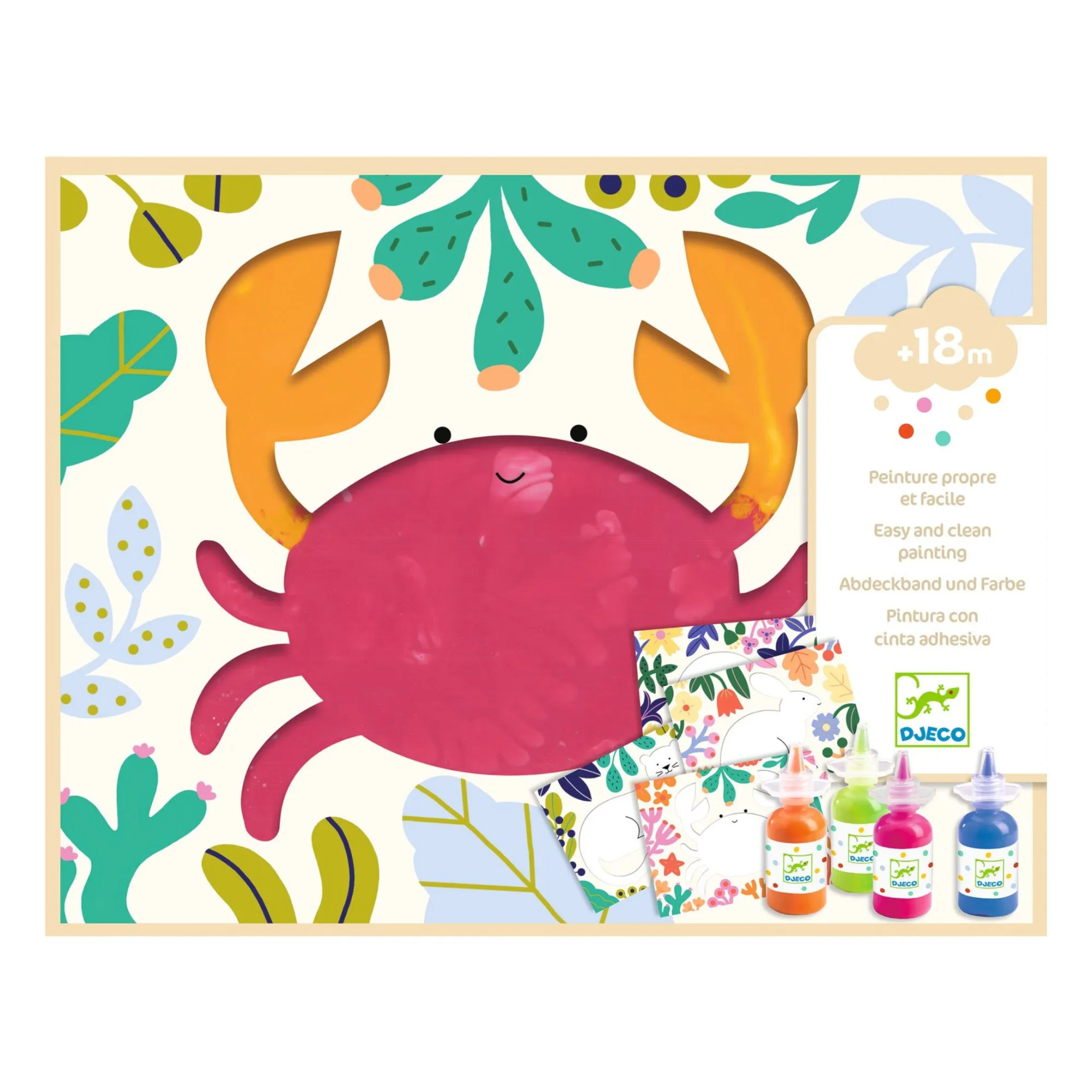 Djeco Multicoloured Barbouille & Beau Paint Set
