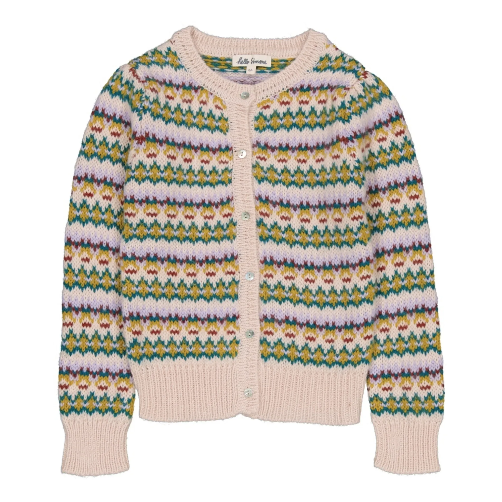 Hello Simone Ecru Jodie Alpaca Merino Cardigan