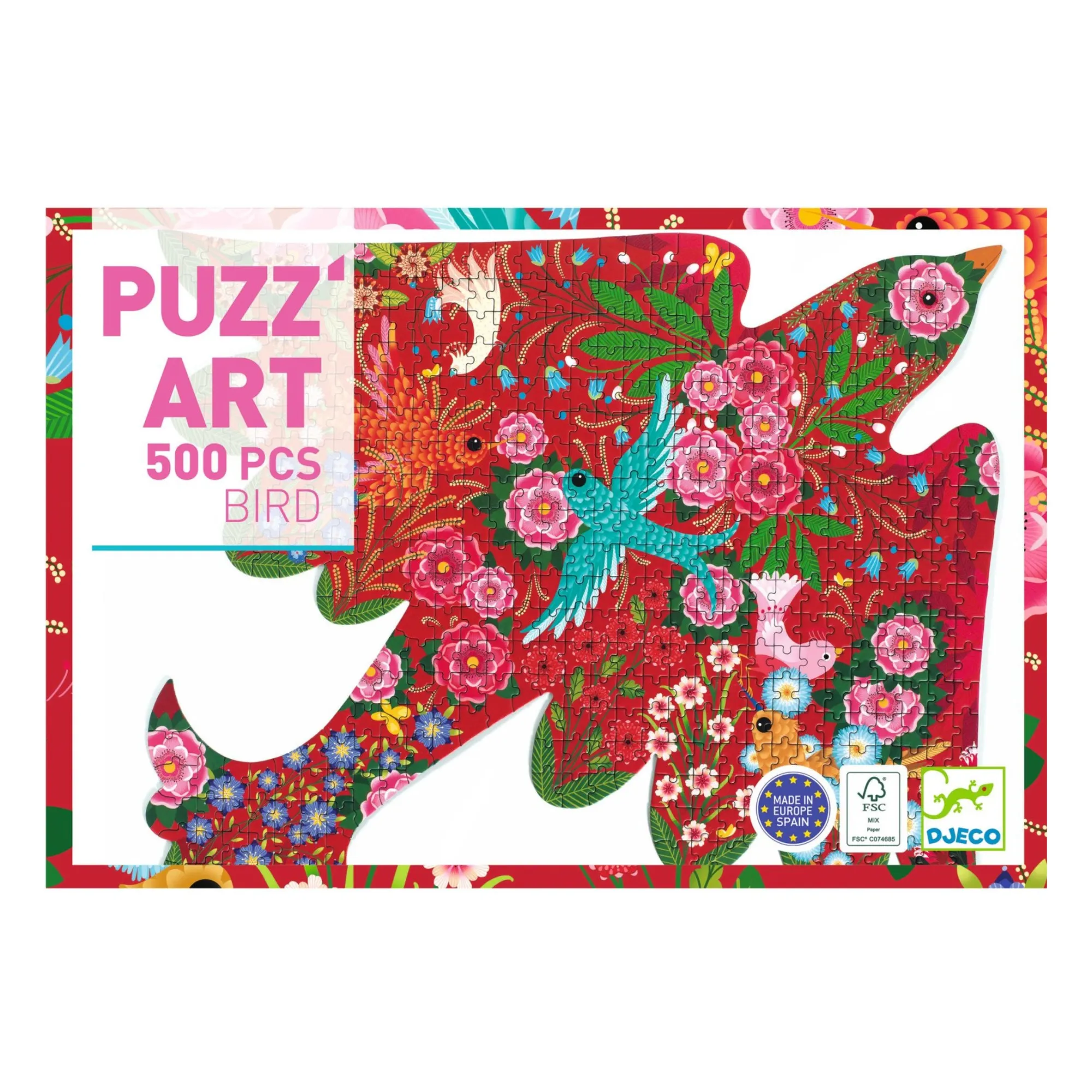 Djeco Multicoloured Bird Puzzle - 500 Pieces