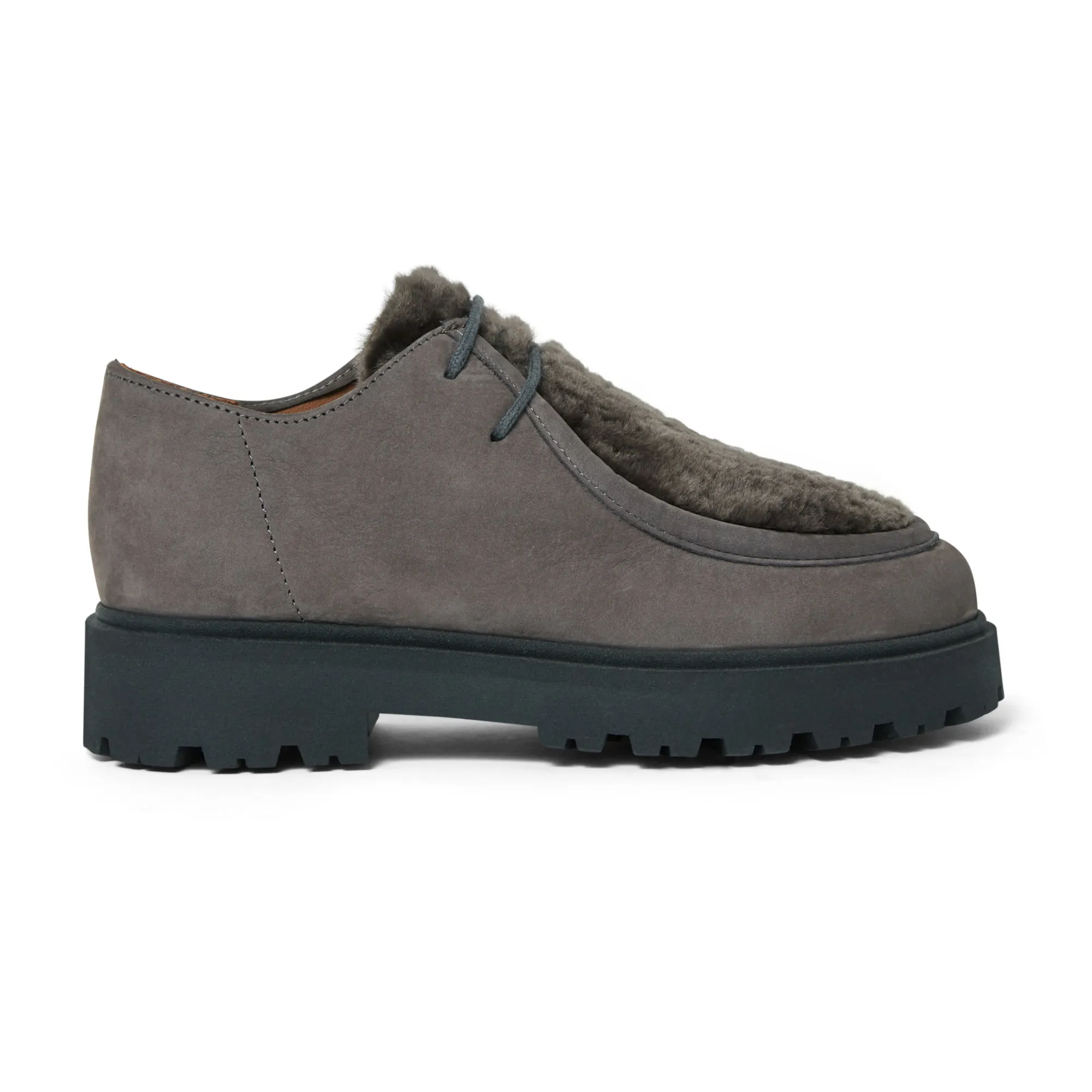 Pèpè Mid Grey Lace-Up Derbies