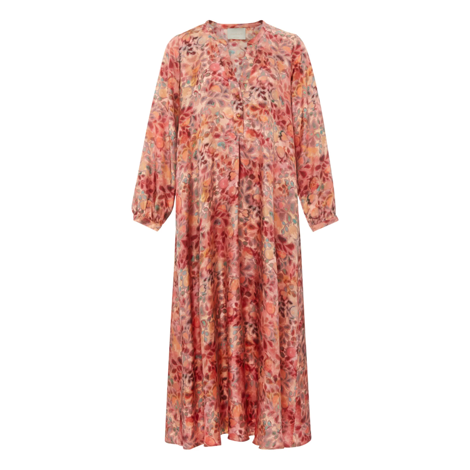 Momoni Pink Amede Printed Silk Dress