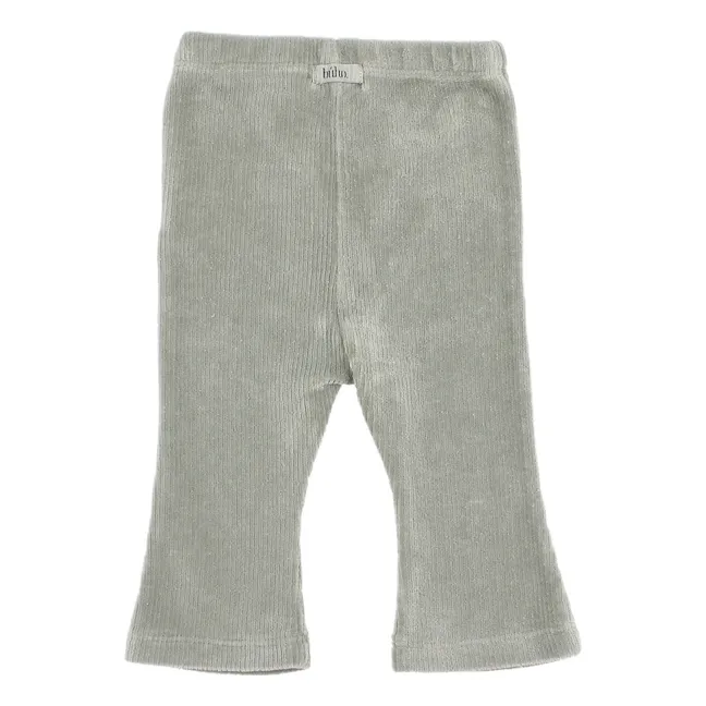Velvet Flare Trousers | Grey blue