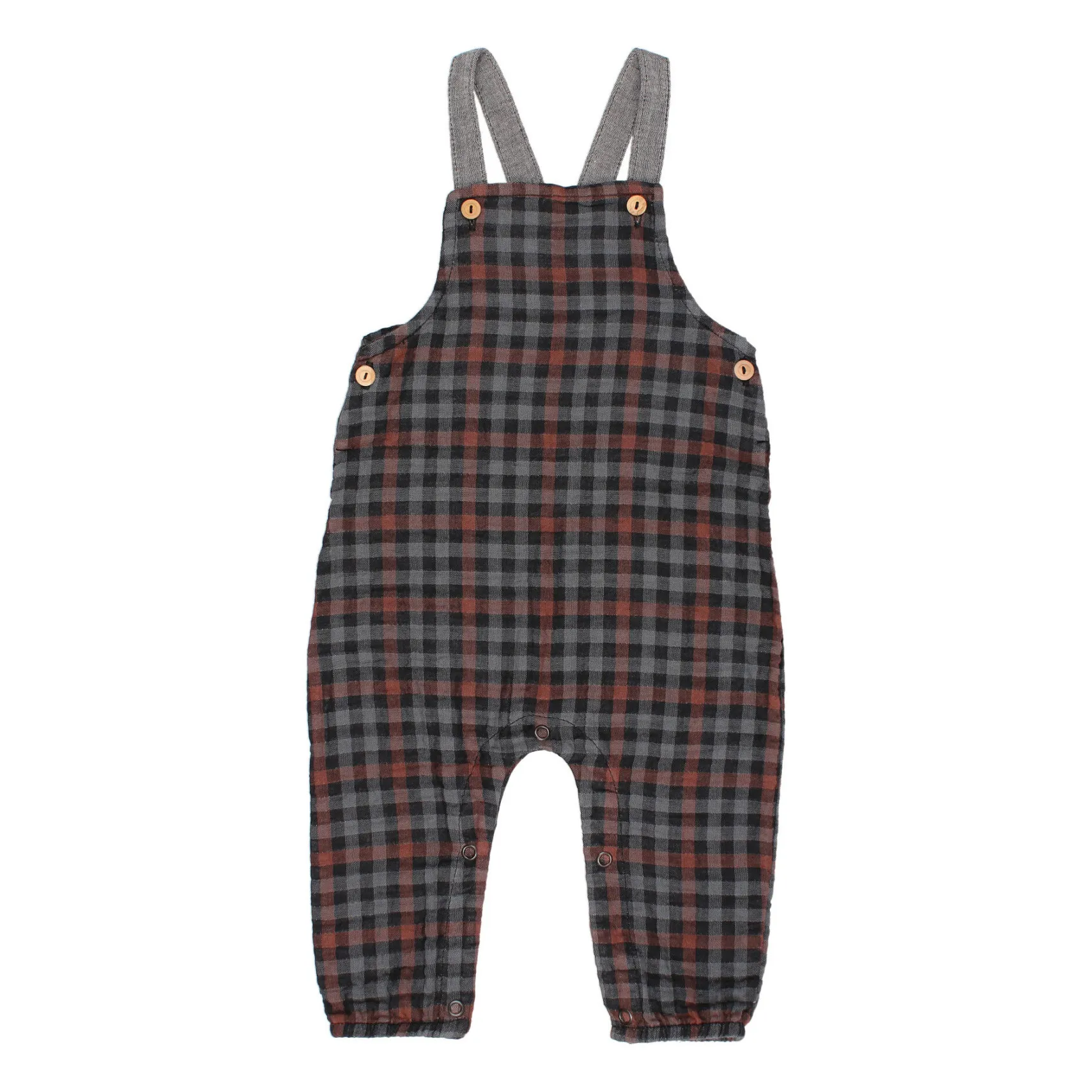 Búho - Salopette Bébé - Coton - Gris Anthracite - 9 mois