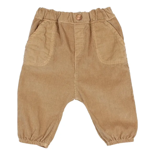 Milleraies Velvet Pants with Pockets | Camel