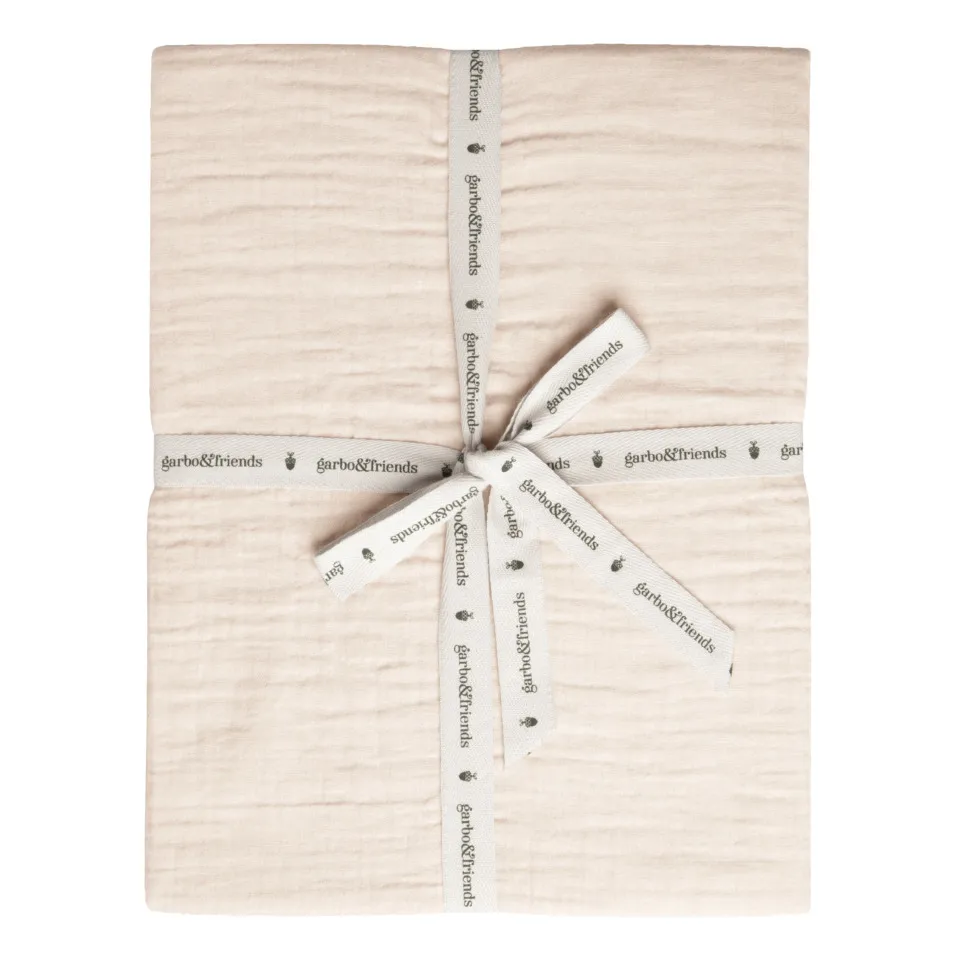 Garbo&Friends Sand Fitted Sheet In Cotton Muslin