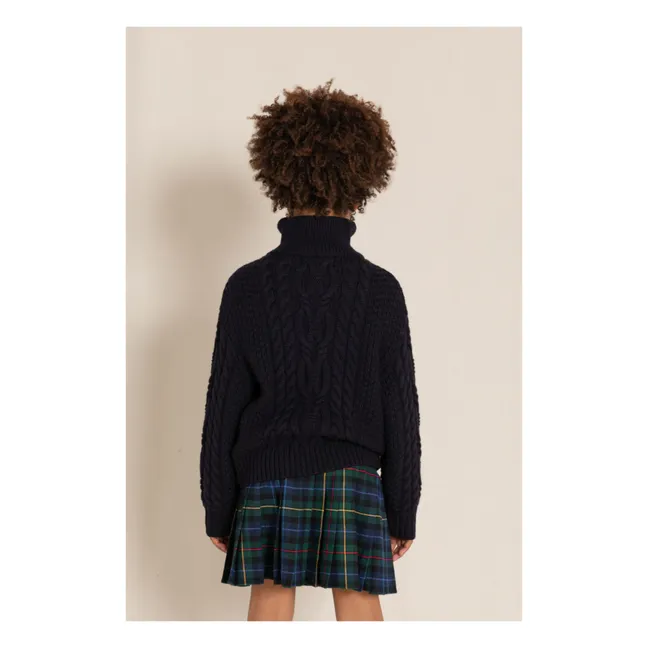 Pullover aus Merinowolle Sasha | Blau
