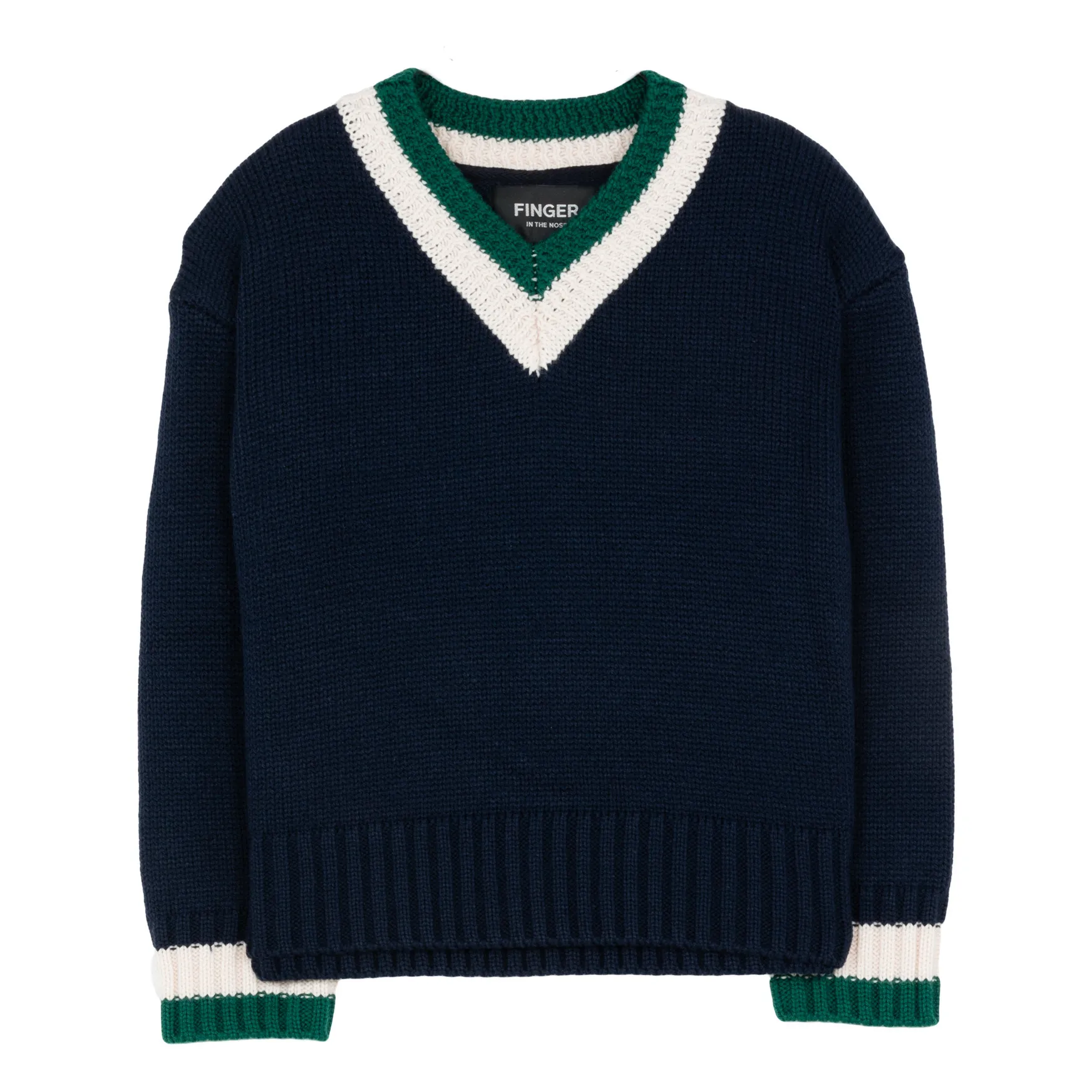 Finger In The Nose Navy Blue Campus Jumper