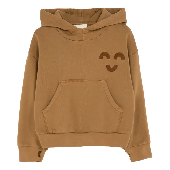 Felpa con cappuccio Happy | Nocciola
