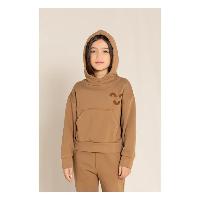 Felpa con cappuccio Happy | Nocciola