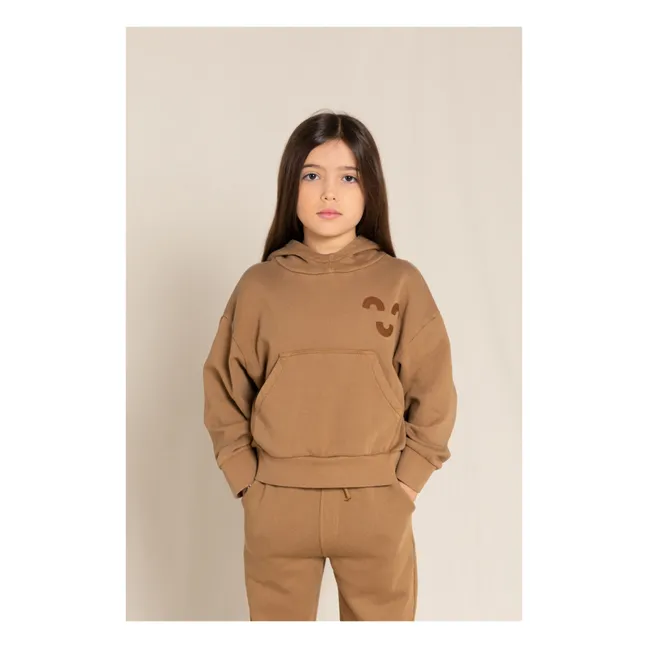 Felpa con cappuccio Happy | Nocciola