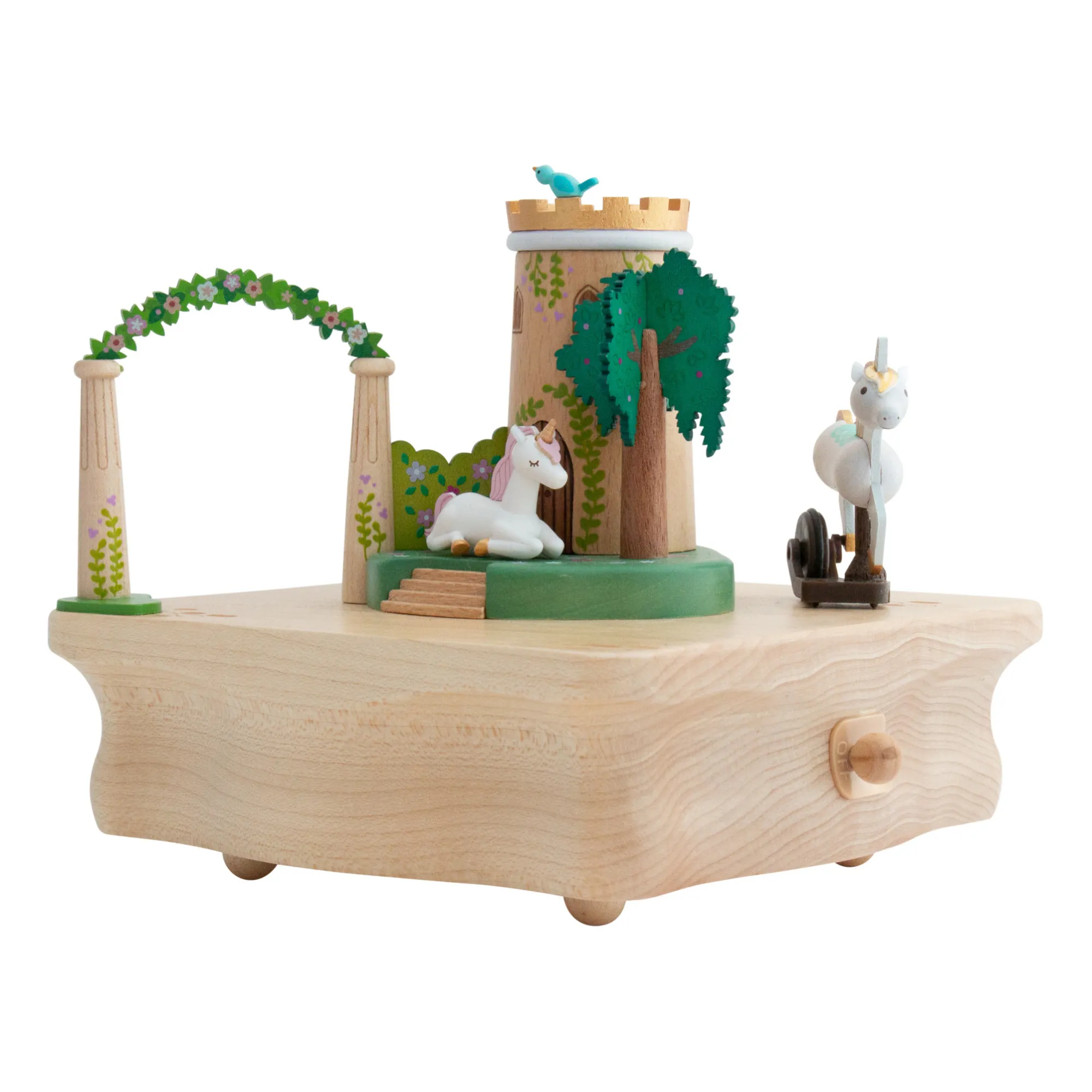 Placeholder de video del producto: Unicornio caja de música de madera