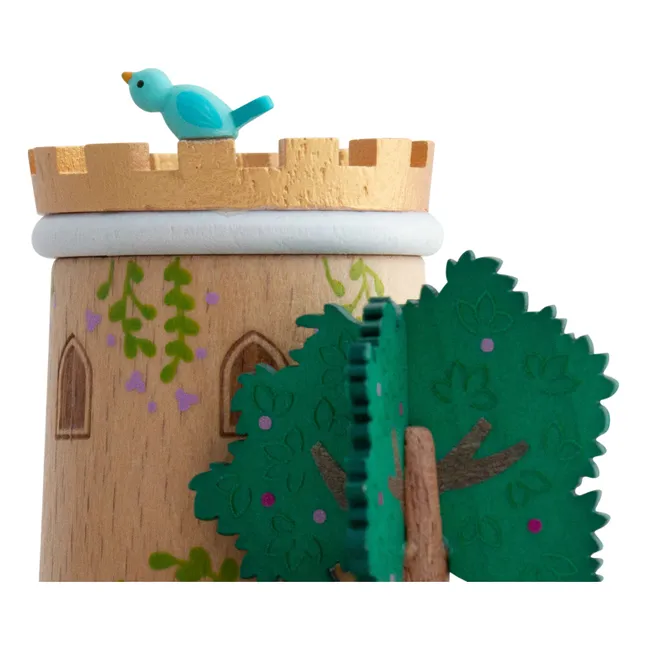 Unicornio caja de música de madera