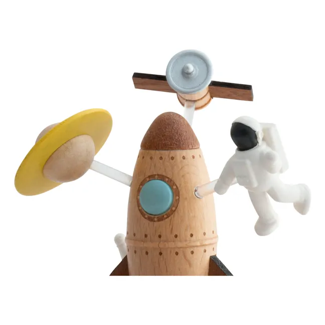 Boite à musique en bois Spationaute