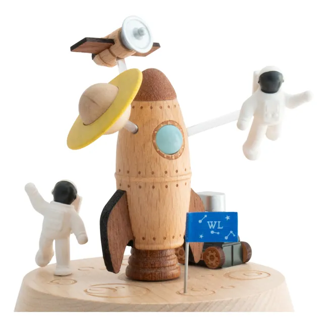 Boite à musique en bois Spationaute