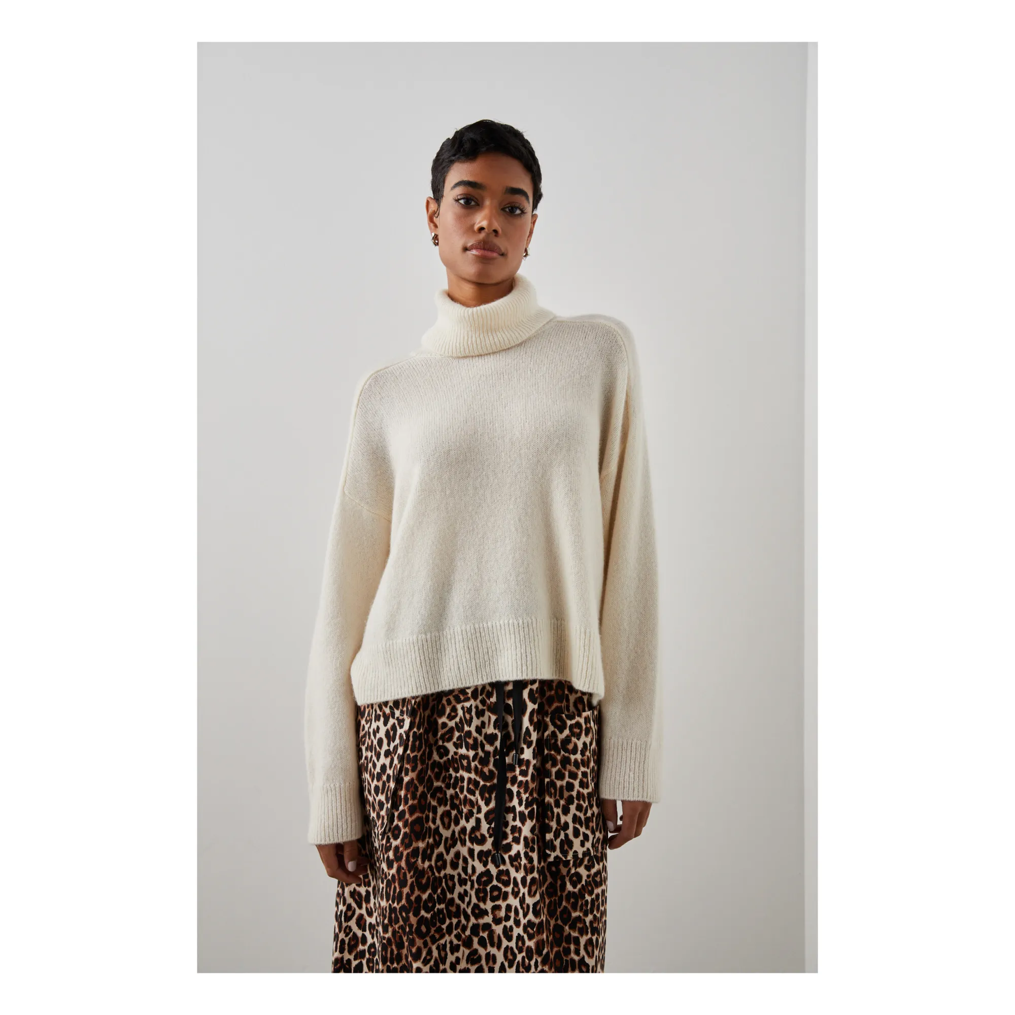 Rails Ivory Estelle Wool Cashmere And Silk Sweater