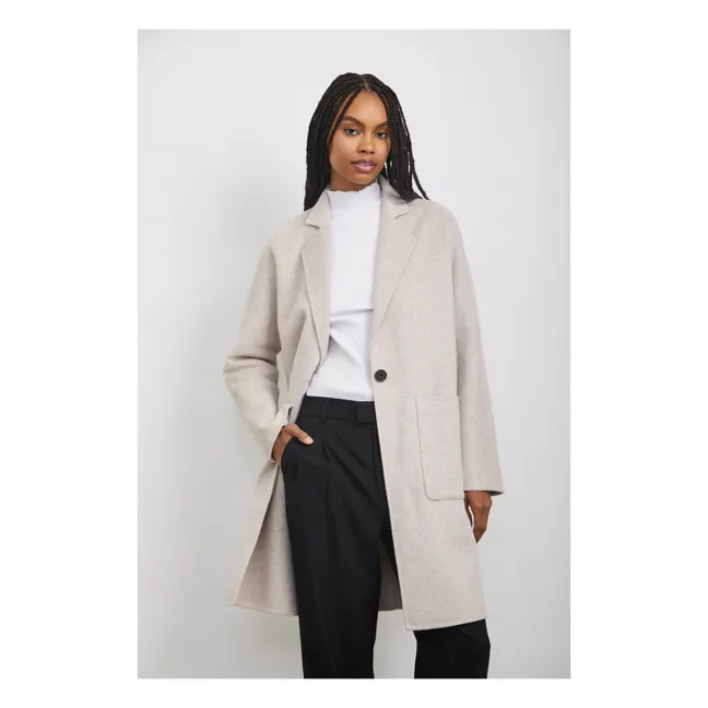 Apolline Grey | Belted Wool Coat