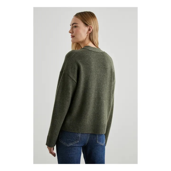 Rails Lindi Cardigan RSW Wool and Cashmere Olive Smallable
