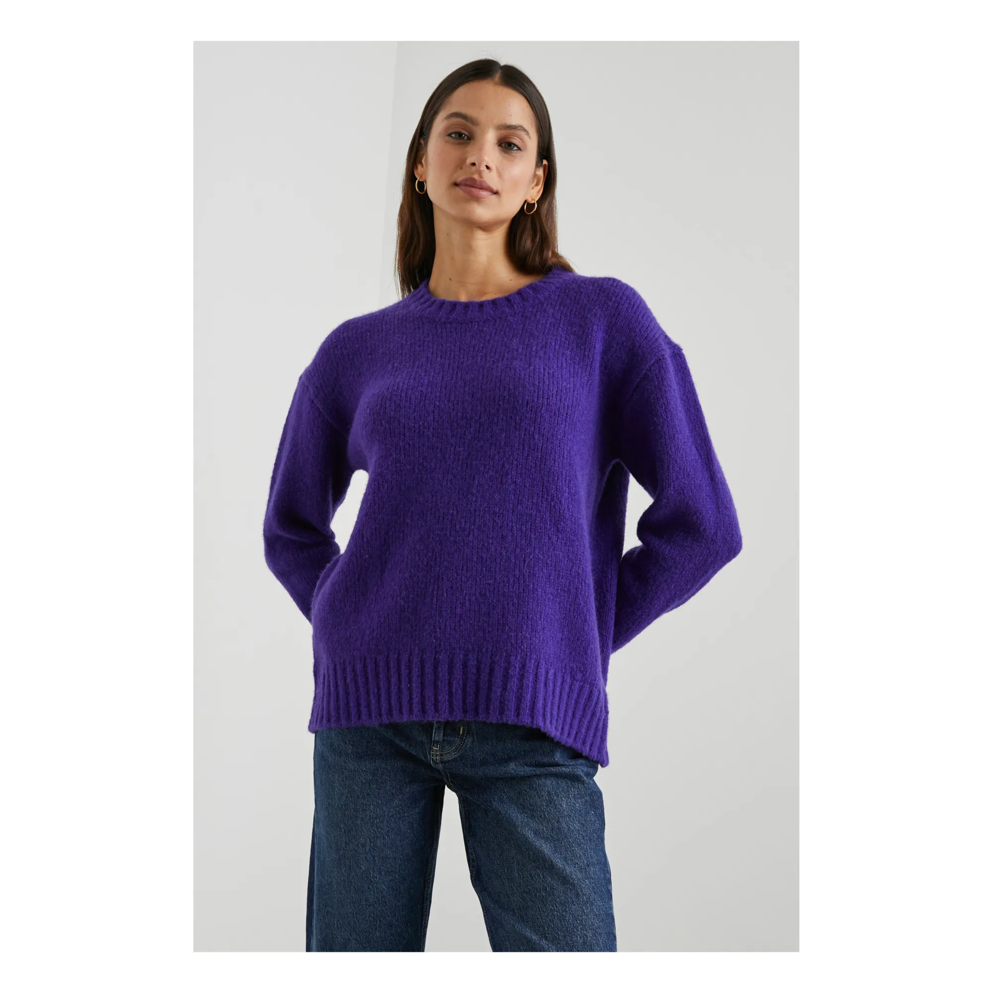 Rails Purple Olivia Extrafine Merino Rsw And Alpaca Sweater