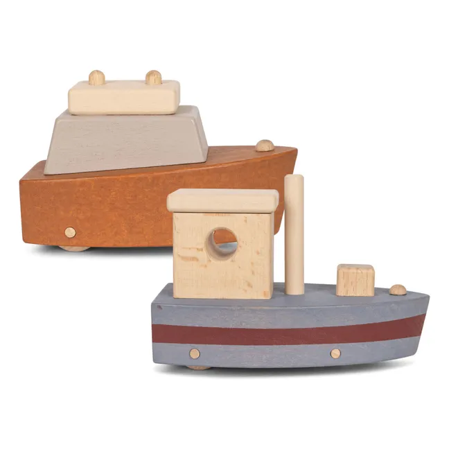 Barcos de madera FSC - Lote de 2