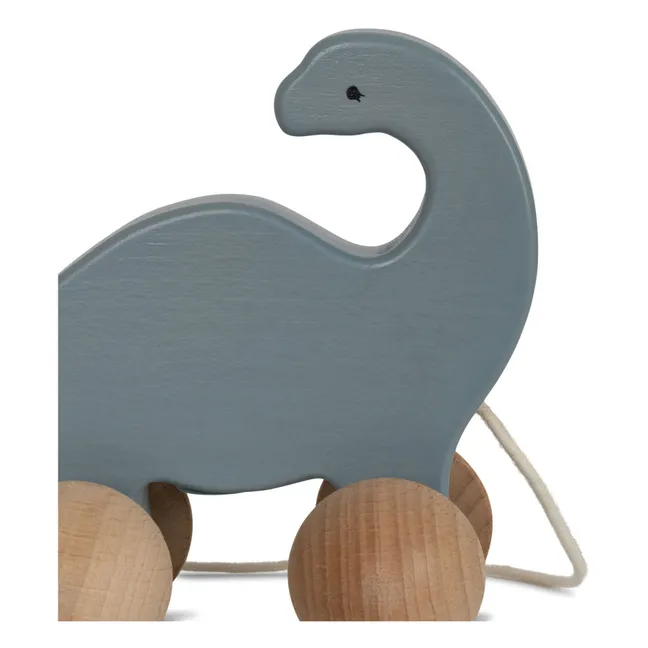Dino pull toy in FSC wood | Blue